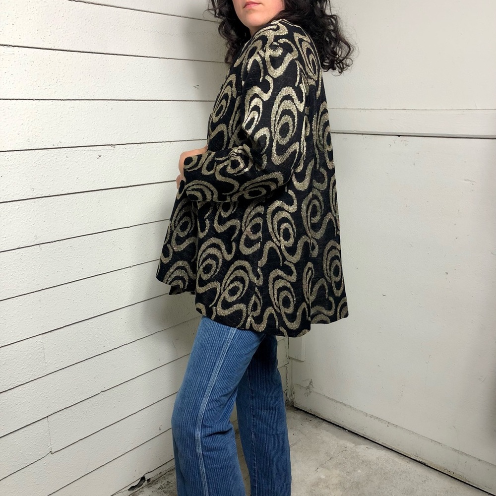 Vintage shiny gold open cardigan